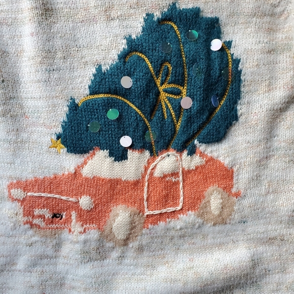 NWT LC Lauren Conrad Graphic Tunic Sweater - Picture 2 of 4